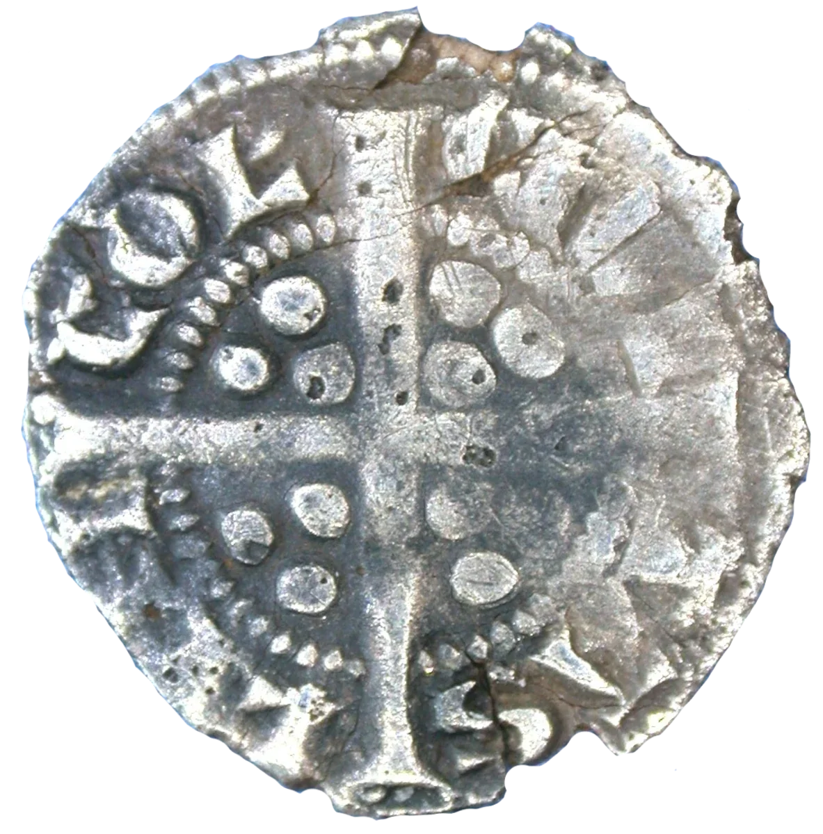 Edward I Counterfeit Lincoln Farthing reverse enlarged