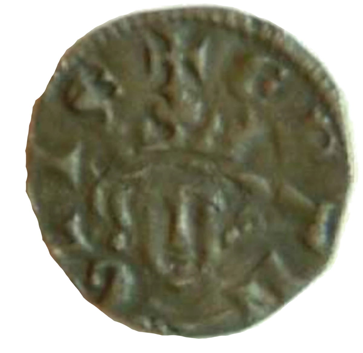 Edward I Counterfeit London Farthing obverse enlarged
