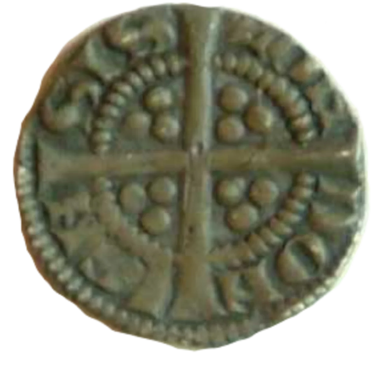 Edward I Counterfeit London Farthing reverse enlarged