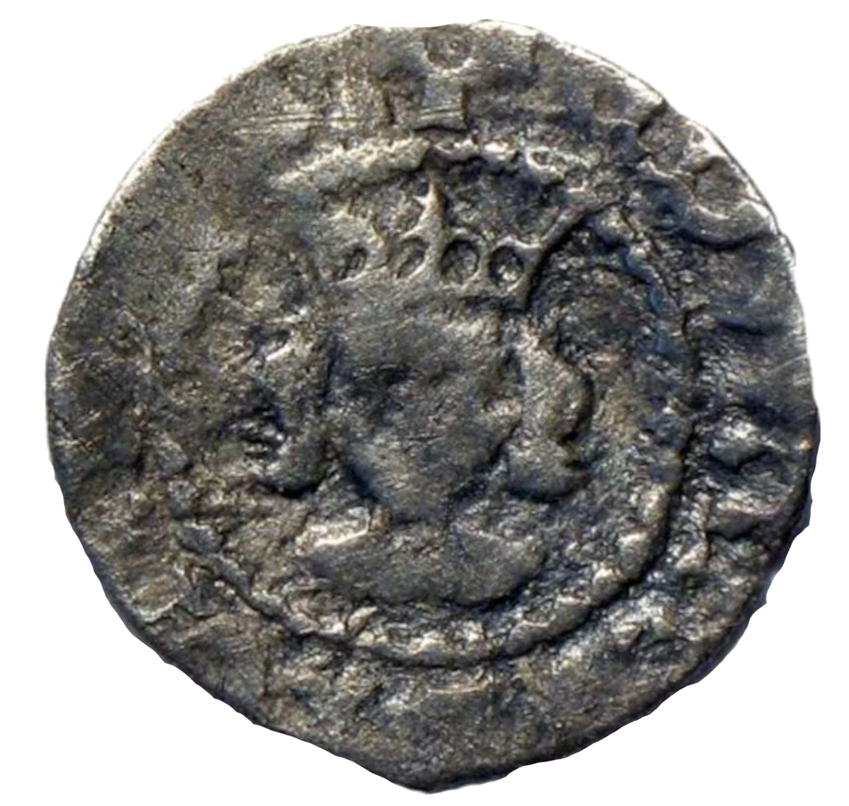 Edward IV Second Reign Coinage Farthing Obverse Type P1.1 enlarged