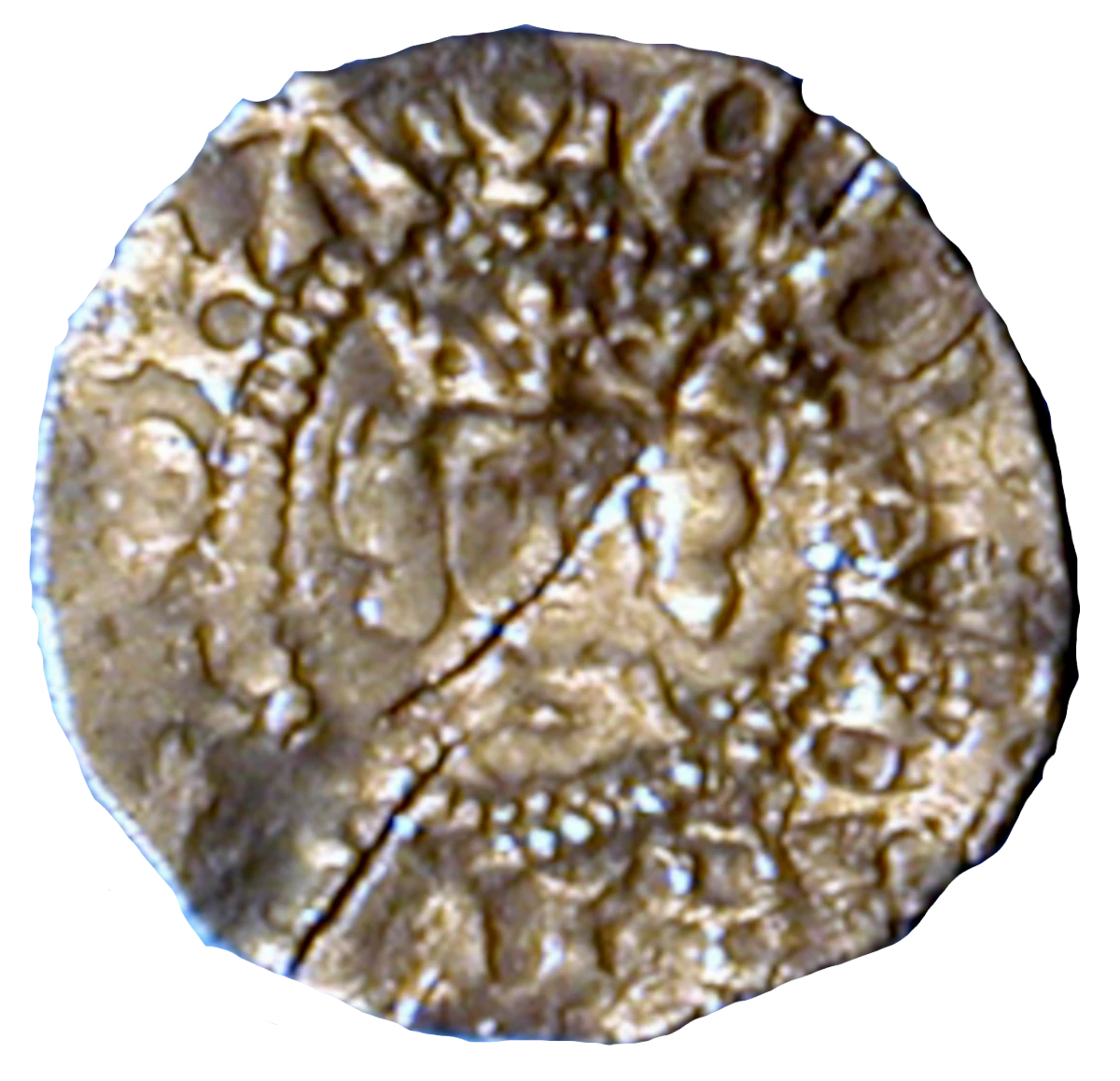 Edward IV Second Reign Coinage Farthing Obverse Type P1.2 enlarged