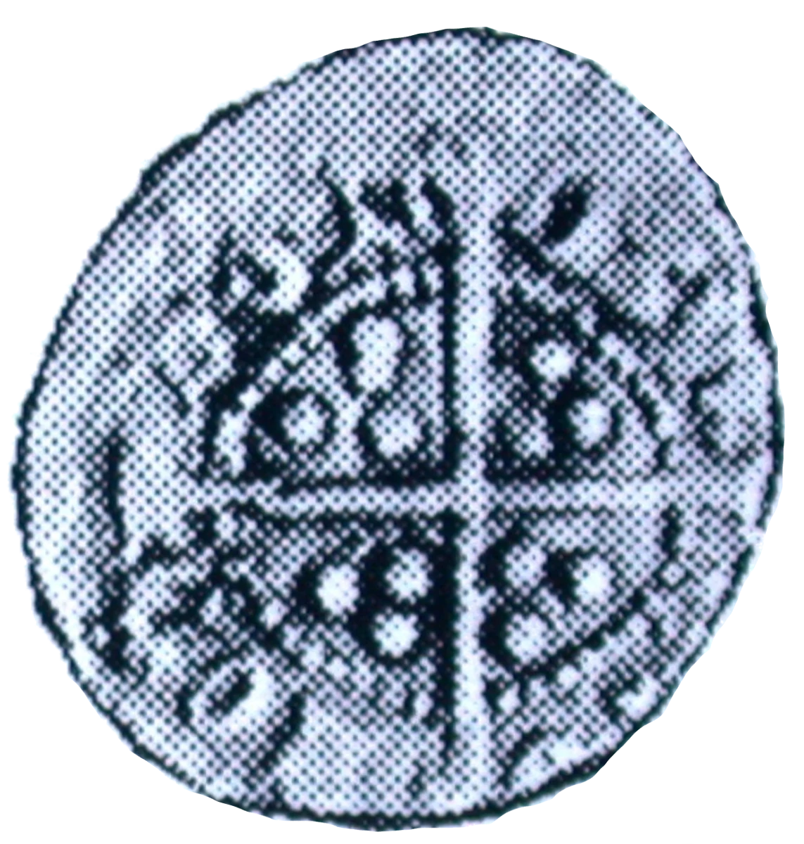 Edward IV Heavy Coinage Farthing Reverse Type C enlarged