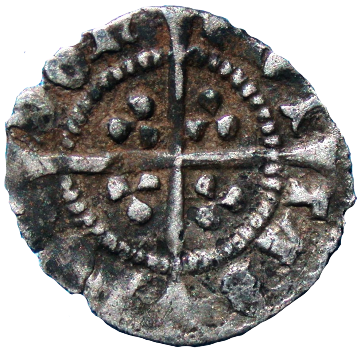 Edward IV Light Coinage Farthing Reverse Type A enlarged