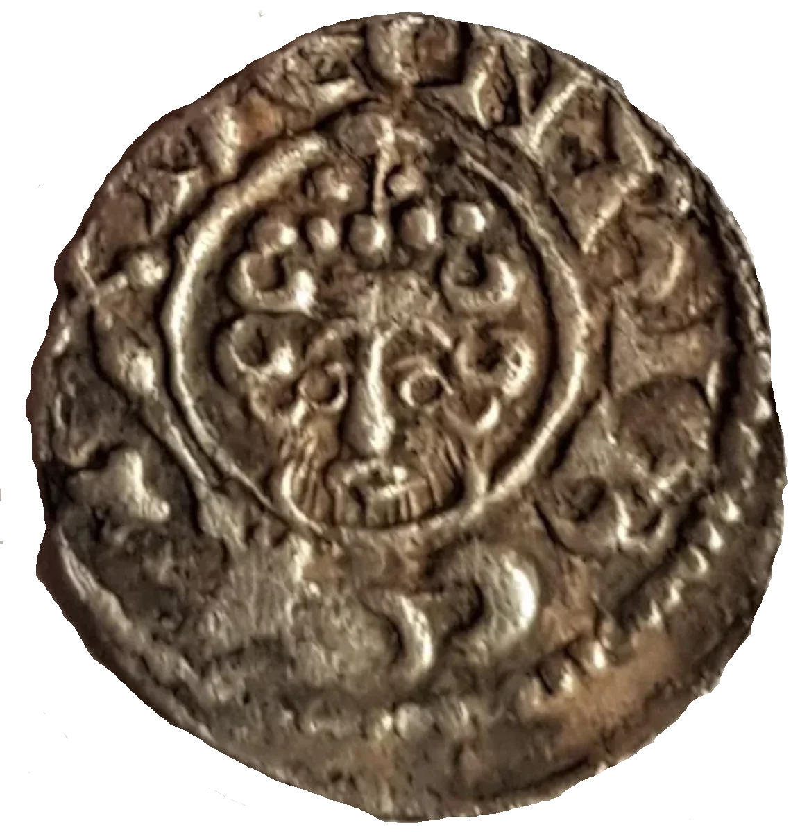 Henry III farthing obverse enlarged