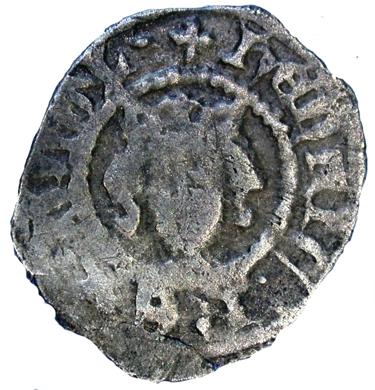 Henry IV Farthing Heavy Coinage Obverse Type 1.2 enlarged