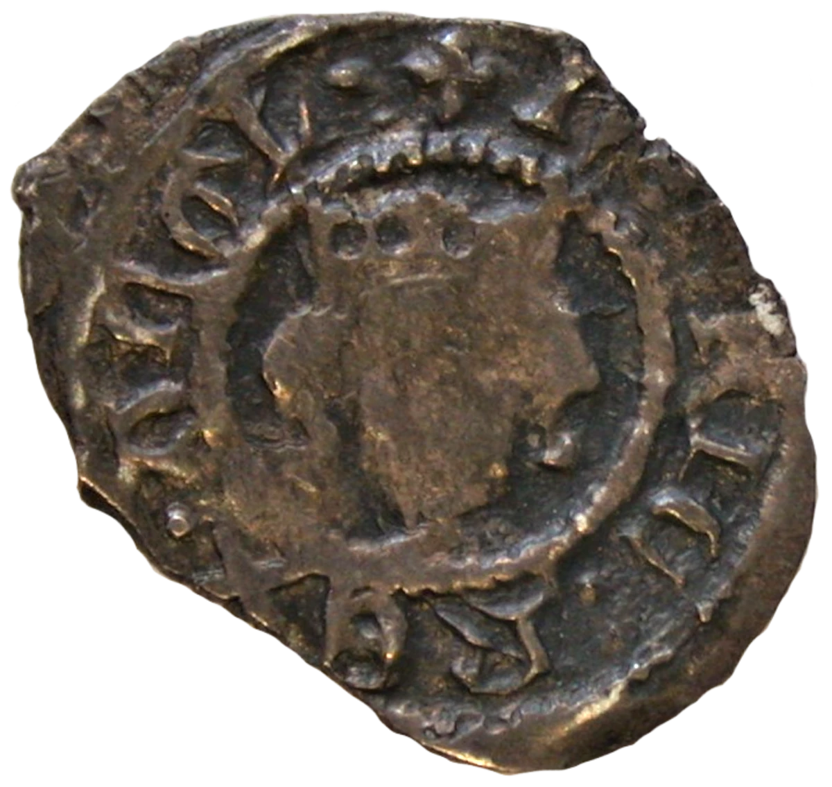 Henry IV Farthing Heavy Coinage Obverse Type 1.3 enlarged