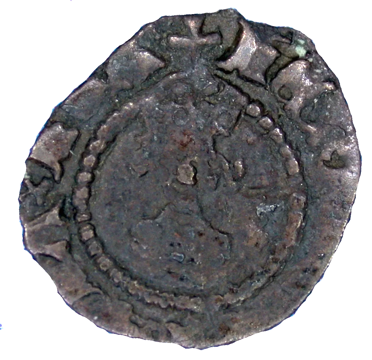 Henry VII Farthing Facing Bust Issue obverse Type 2 enlarged