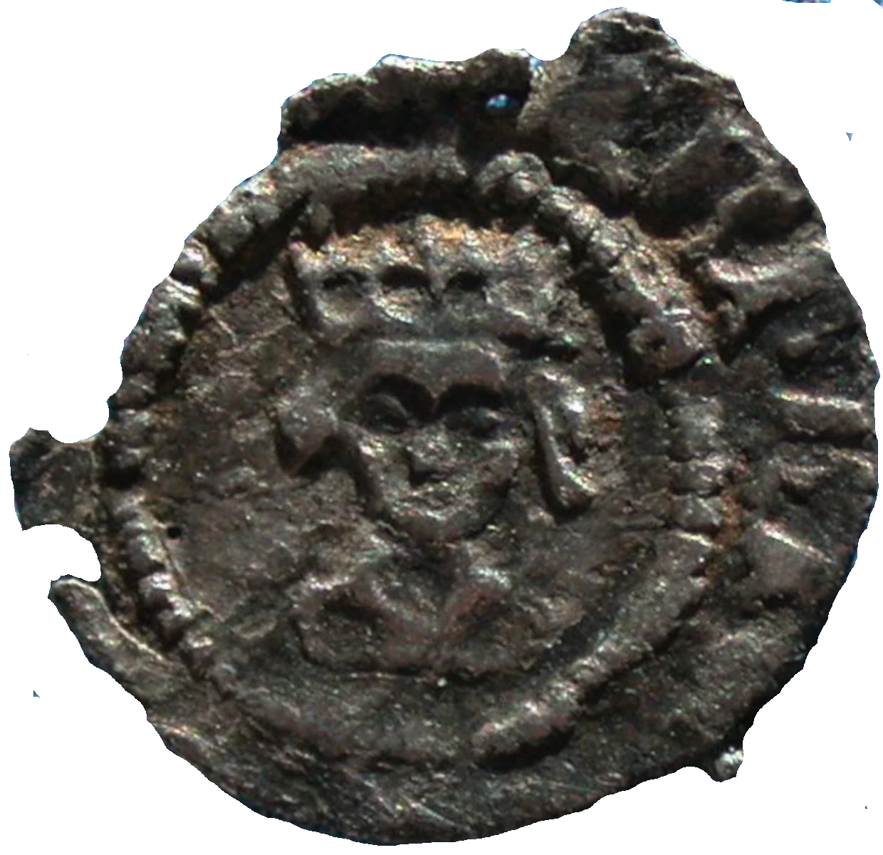 Henry VII Farthing Facing Bust Issue obverse Type 4 enlarged
