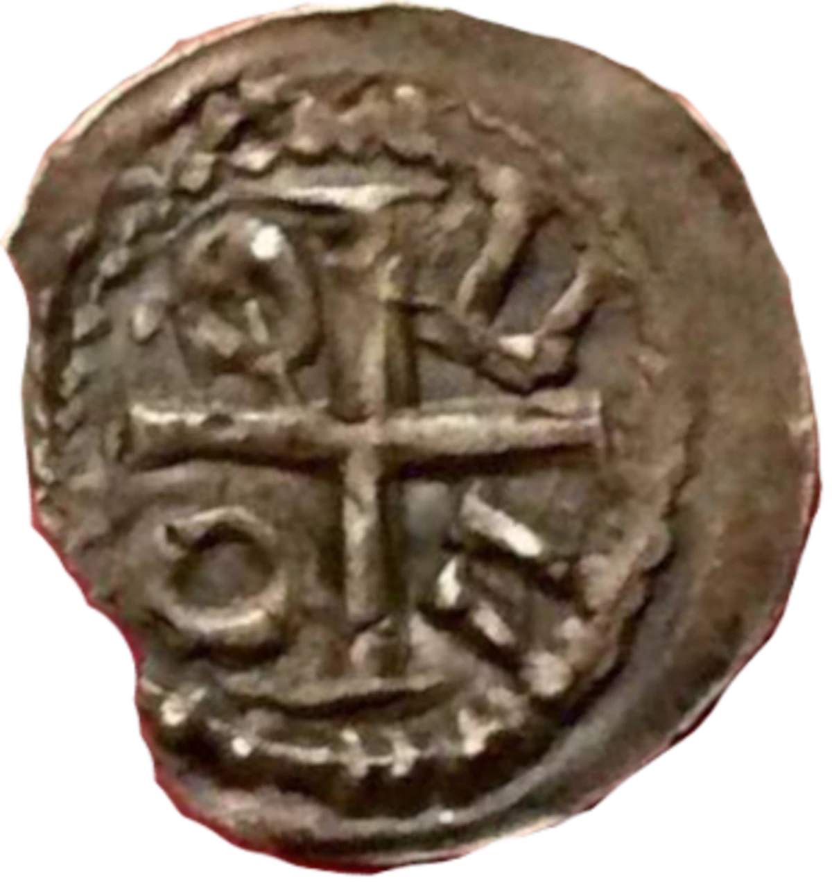 Prince John as Lord of Ireland farthing obverse 1 enlarged