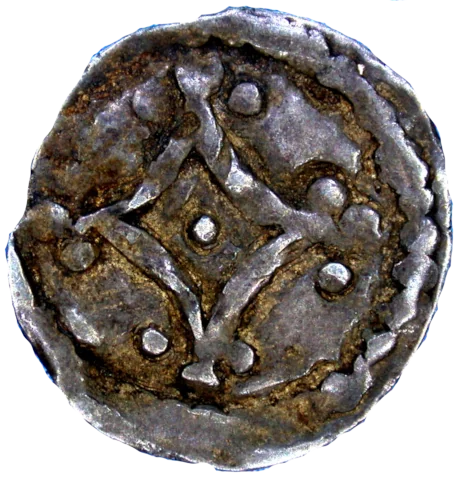 Prince John Anglo-Irish Mascle Farthing moneyer NORMAN - Obverse