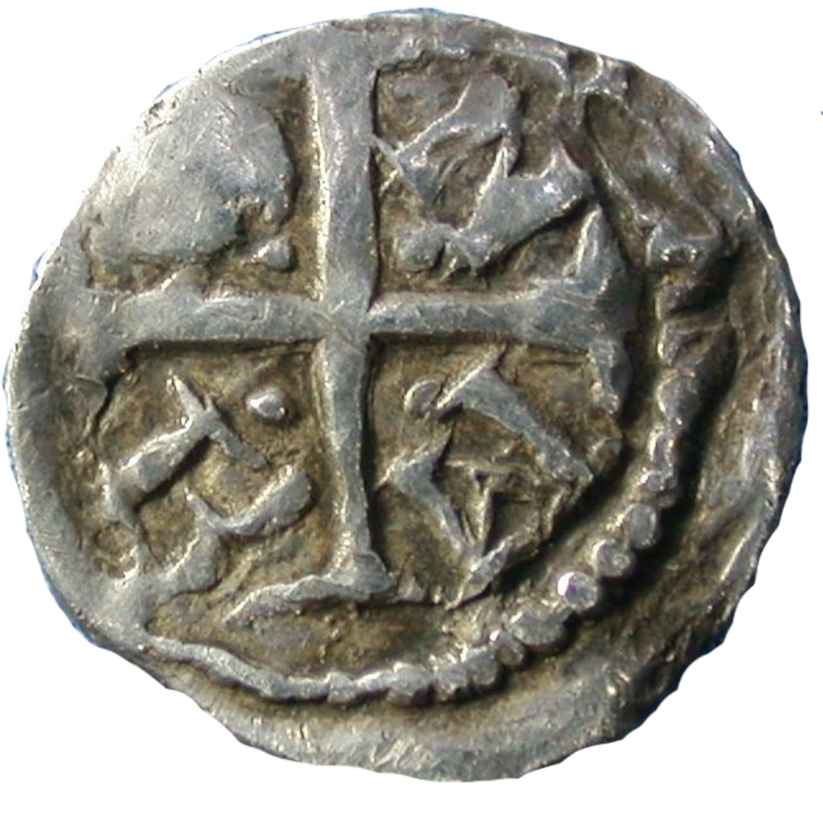 Prince John as Lord of Ireland farthing obverse 2 enlarged