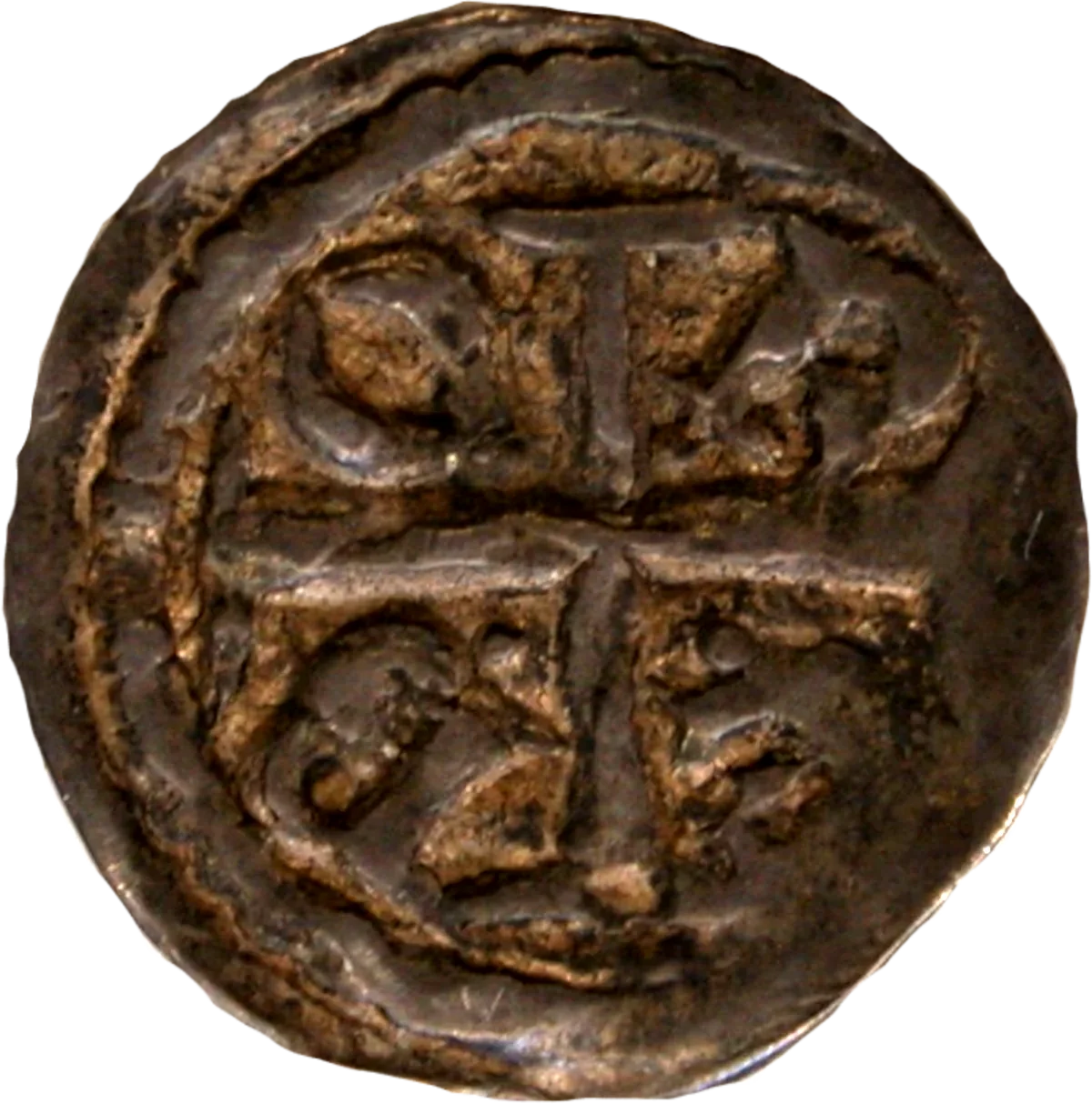 Prince John as Lord of Ireland farthing obverse 2 enlarged