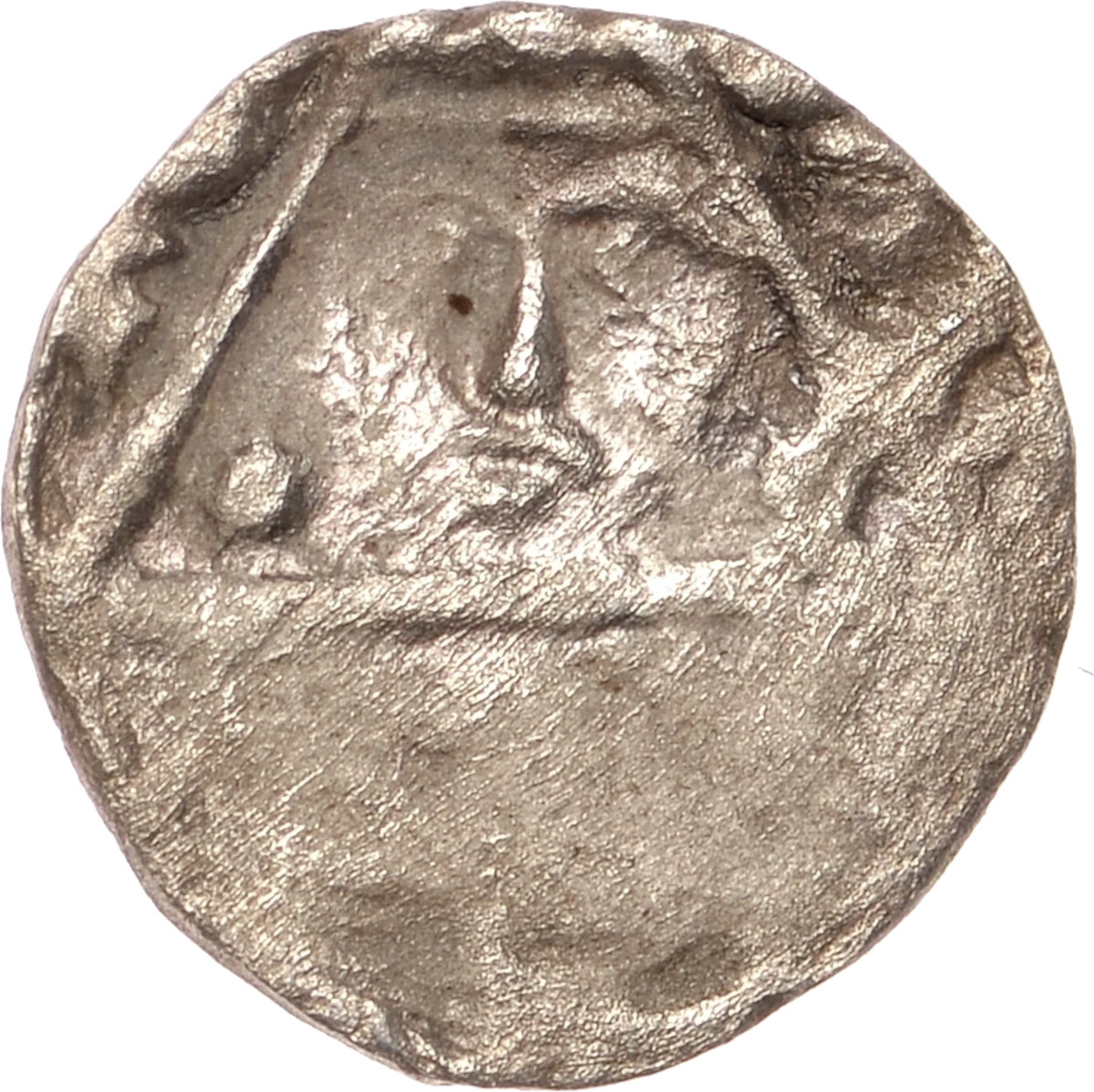 John as King Anglo-Irish farthing Contemporary Forgery obverse 13 enlarged