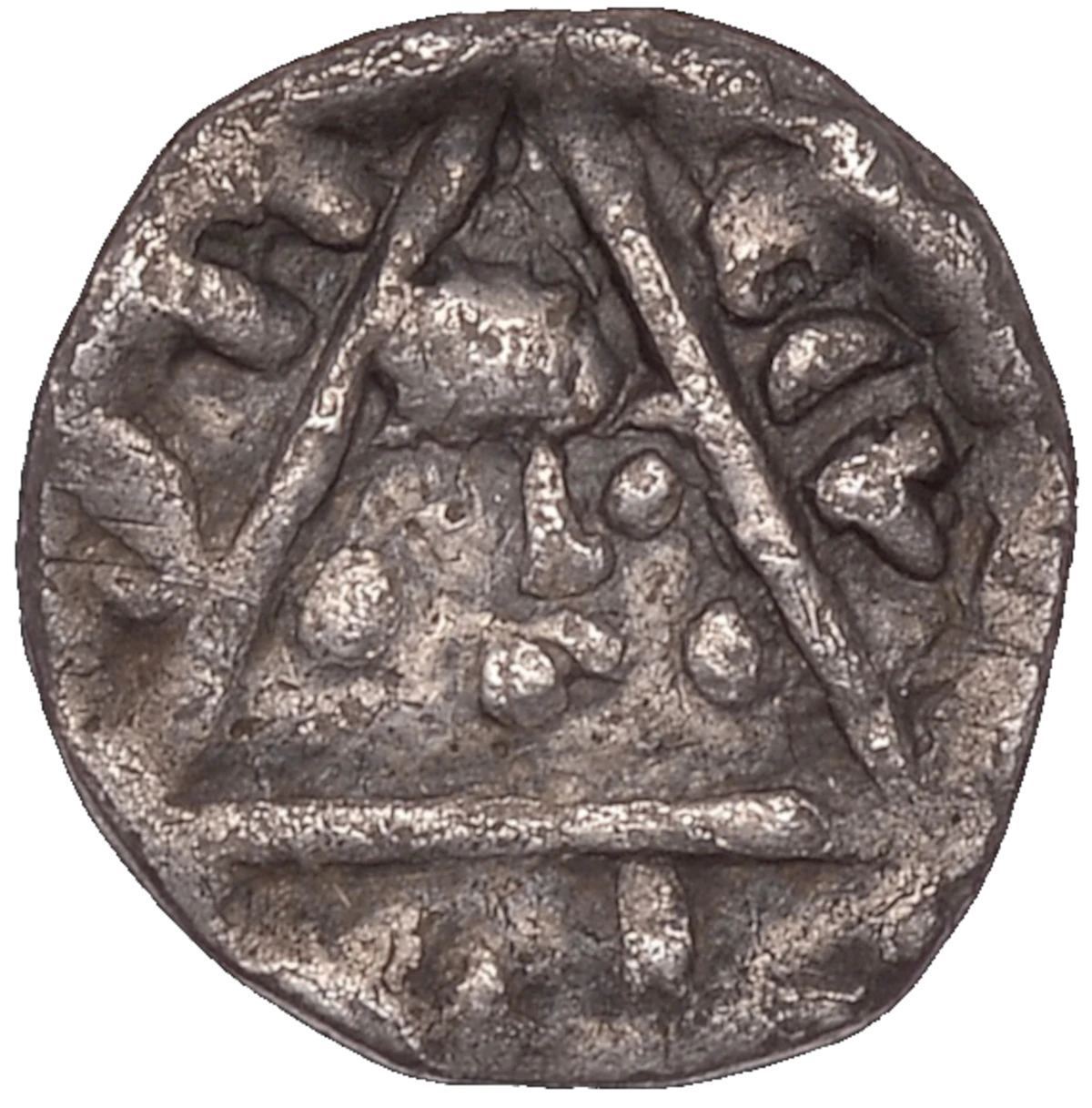John as King Anglo-Irish farthing Contemporary Forgery obverse 6 enlarged
