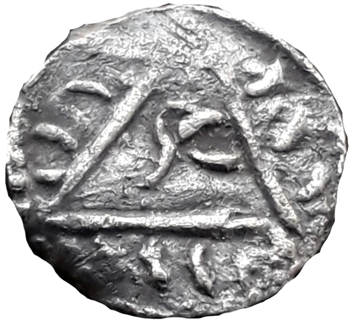 John as King Anglo-Irish farthing Contemporary Forgery reverse 10 enlarged