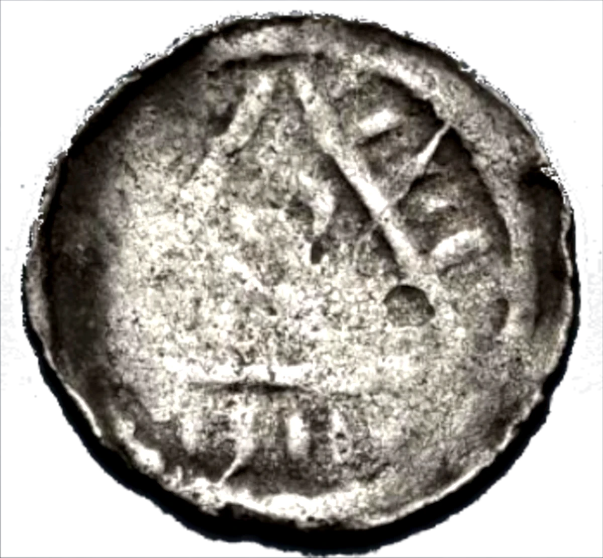 John as King Anglo-Irish farthing Contemporary Forgery reverse 12 enlarged