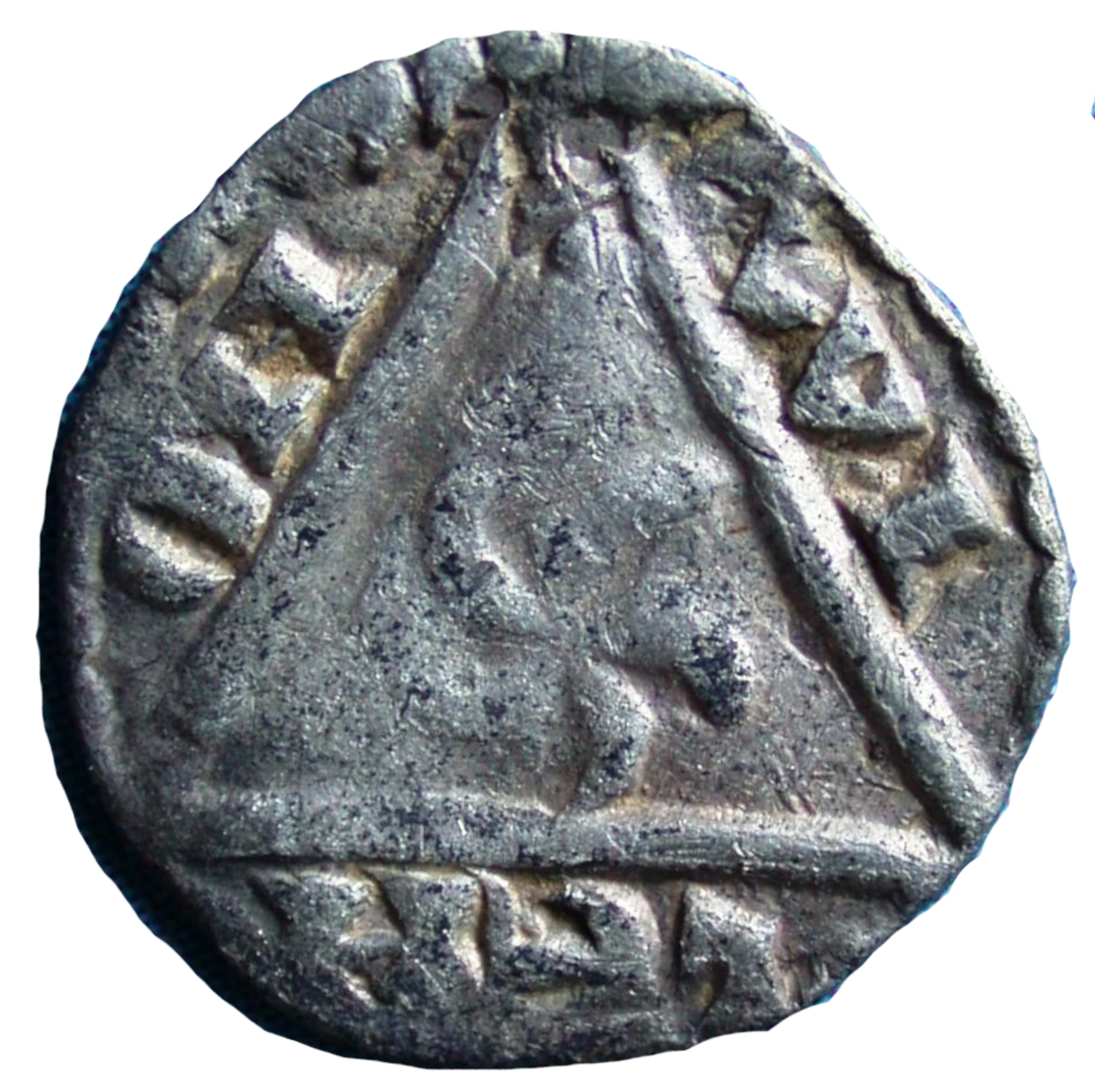 John as King Anglo-Irish farthing Contemporary Forgery reverse 2 enlarged