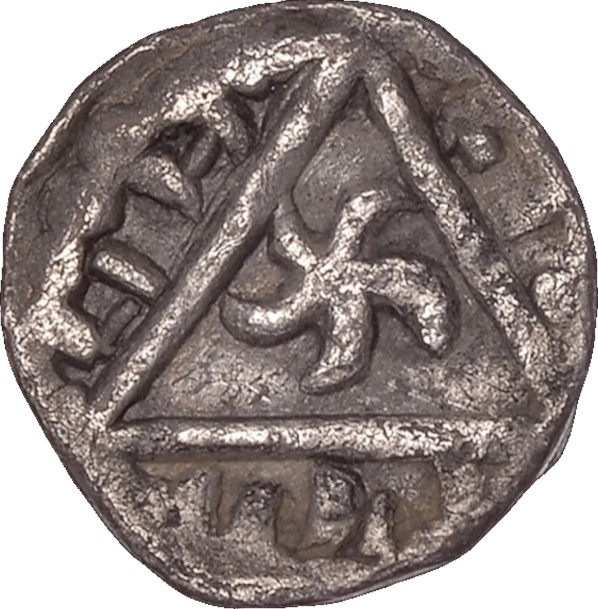 John as King Anglo-Irish farthing Contemporary Forgery reverse 6 enlarged